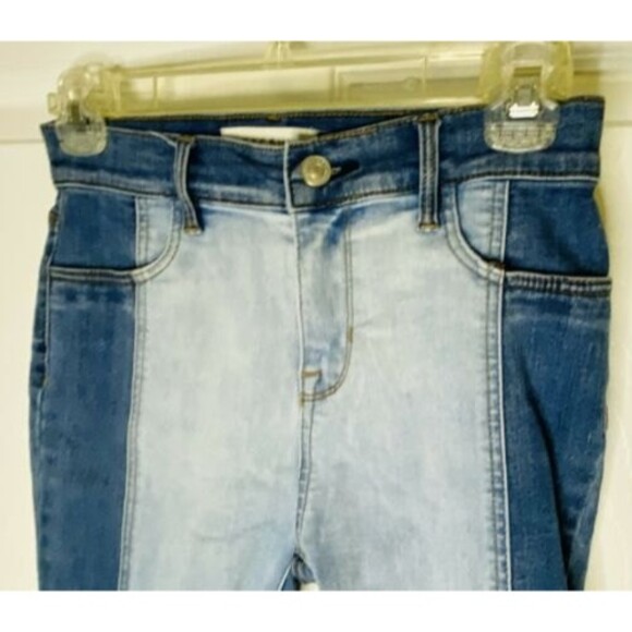 Pacsun High Rise Ankle Jeggings Two Tone Womens Size 24 Denim Blue Jeans - Picture 3 of 4
